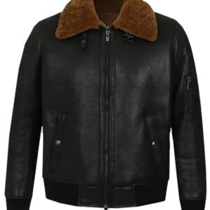 black sheepskin jacket