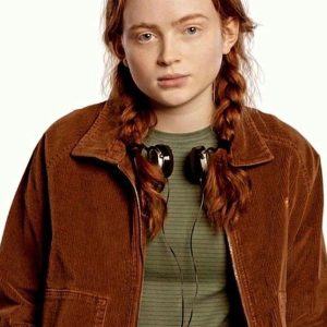 Sadie Sink Stranger Things Season 4 Brown Corduroy Jacket