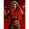 Descendants The Rise Of Red 2024 Kylie Cantrall Hooded Leather Jacket 1024x1024