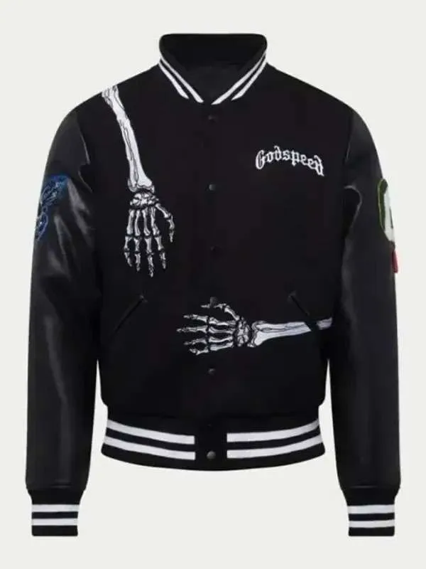 godspeed skull rod varsity jacket godspeed skull rod varsity jacket