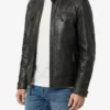 Men's Distressed Brown Leather Jacket 1 Men s Distressed Brown Biker Style Leather Jacket side