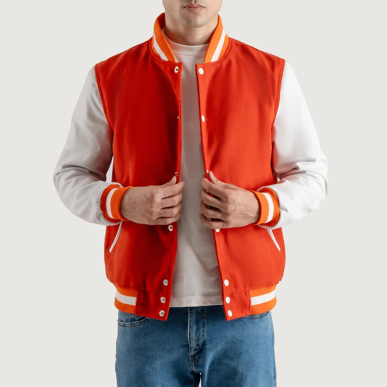 Orange-and-White-Varsity-Letterman-Jacket-05 Orange and White Varsity Letterman Jacket 05