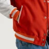 Orange and White Varsity Letterman Jacket 1 Orange and White Varsity Letterman Jacket