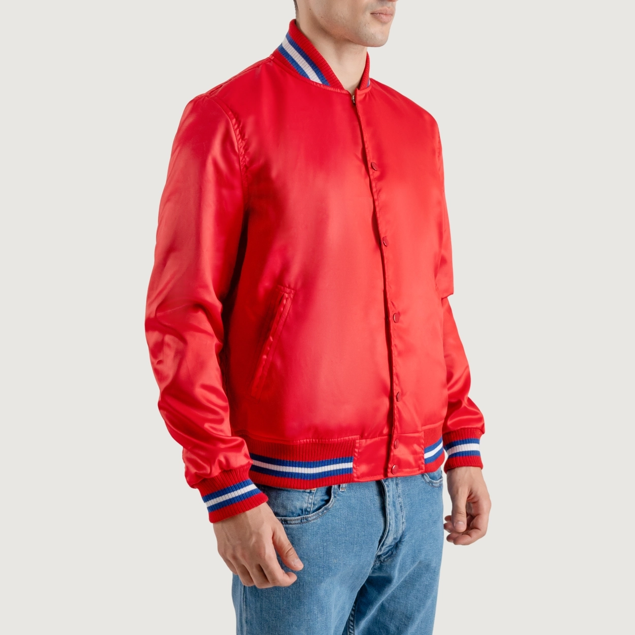 Red-Satin-Jacket-with-White-Stripes-2 Red Satin Jacket with White Stripes 2