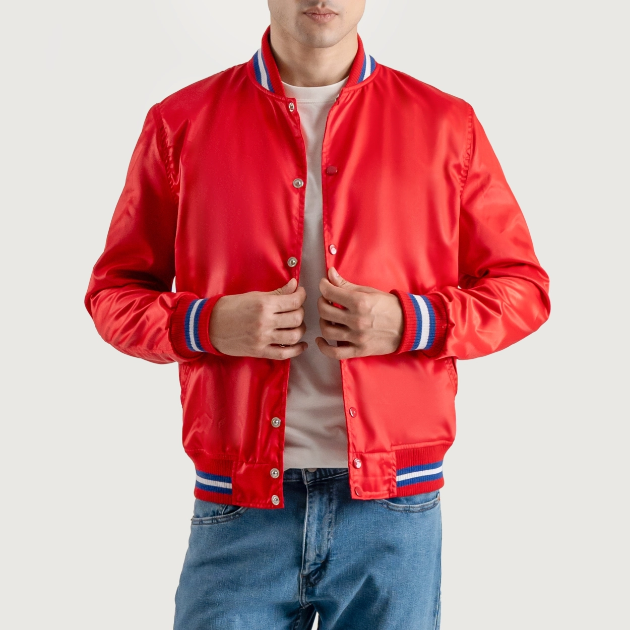 Red-Satin-Jacket-with-White-Stripes-4 Red Satin Jacket with White Stripes 4