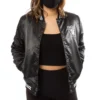 Las Vegas Raiders black satin varsity jacket 1 black satin varsity jacket