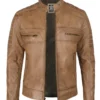 leather jacket mens brown 19719 zoom