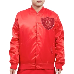 Las Vegas Raiders Triple Red varsity jacket